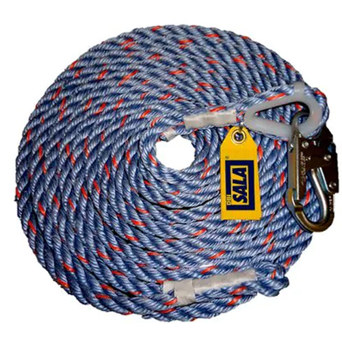 DBI-SALA&reg; Rope Lifeline with Snap Hook, Polyester/Polypropylene Mukwa Safety Services