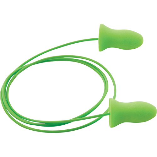 Bouchons d'oreilles en mousse Meteors, Vrac - Boîte, Avec cordon Mukwa Safety Services