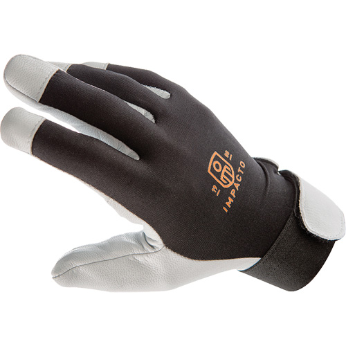 Anti-Vibration Air Glove&reg;, Size Medium, Pearl Leather Palm Mukwa Safety Services