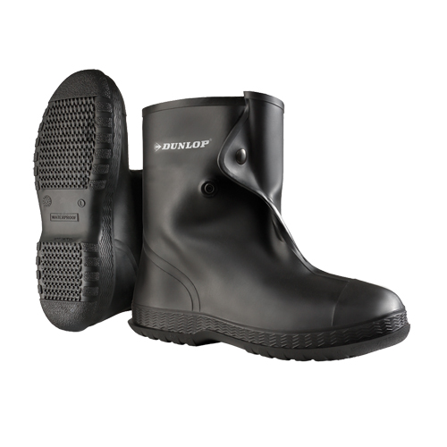 Bottillons de protection noirs de 10", PVC, Fermeture Bouton-pression, Convient &agrave; Hommes 6 - 7 Mukwa Safety Services