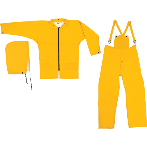 Natpac Rain Suit, Nylon, X-Large, Yellow Mukwa Safety Services