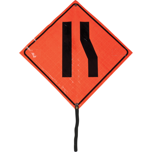 Narrow Road Rolled Sign, 24" x 24", Vinyl, Pictogram Mukwa Safety Services