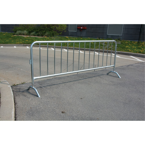 Portable Barrier, Interlocking, 102" L x 40" H, Silver Mukwa Safety Services