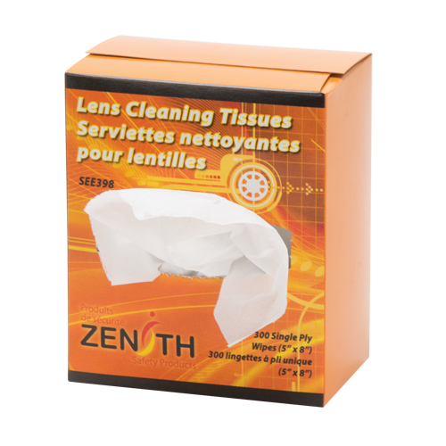 Serviettes nettoyantes pour lentilles, 5" x 8", 300 /pqt. Mukwa Safety Services