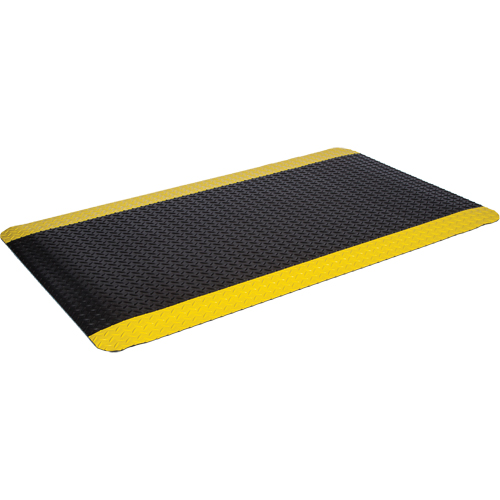 WD Deck Plate Mats, Diamond, 3' x 12' x 5/8", Black/Yellow, Sponge Mukwa Safety Services