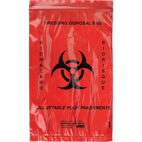 Hazardous Waste Bags, Infectious Waste, 9" L x 6" W Mukwa Safety Services