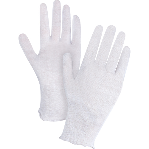 Lightweight Inspection Gloves, Poly/Cotton, Unhemmed Cuff, Ladies Mukwa Safety Services
