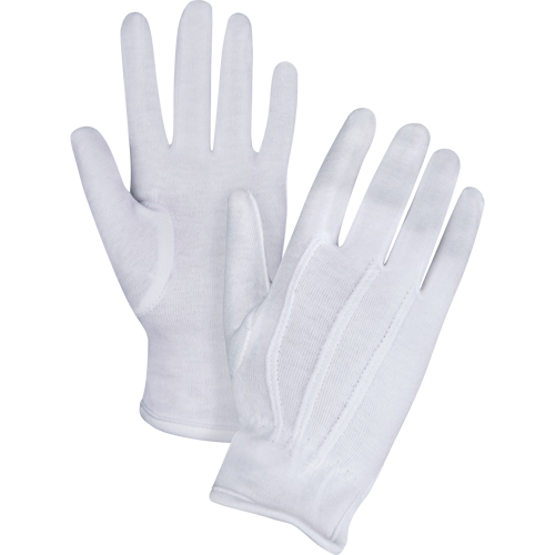 Parade/Waiter's Gloves, Cotton, Hemmed Cuff, Large Mukwa Safety Services