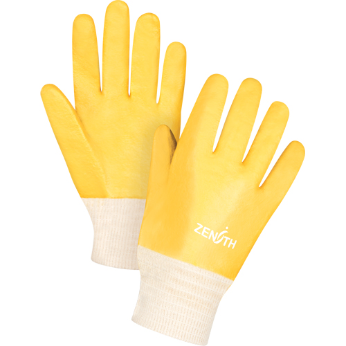 Rough-Finish Chemical-Resistant Gloves, Size 9, 10" L, PVC, Interlock Inner Lining, 47-mil Mukwa Safety Services
