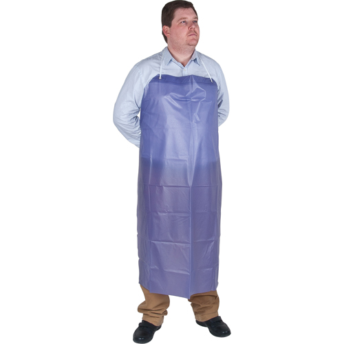 Lightweight Apron, Vinyl, 45" L x 36" W, Blue Mukwa Safety Services