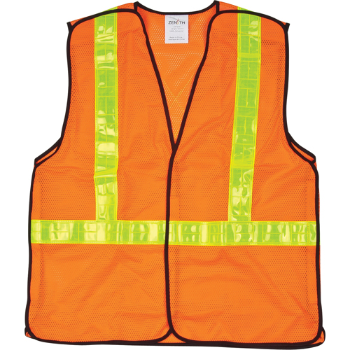 Veste de s&eacute;curit&eacute; pour la circulation d&eacute;tachable en cinq points, Orange haute visibilit&eacute;, T-Grand, Polyester Mukwa Safety Services