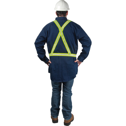 Standard-Duty Safety Harness, High Visibility Lime-Yellow, Silver Reflective Colour, Large Mukwa Safety Services