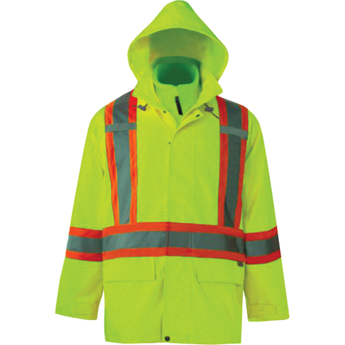 Journeyman 3-in-1 Safety Jackets, Polyester, High Visibility Lime-Yellow, Small Mukwa Safety Services