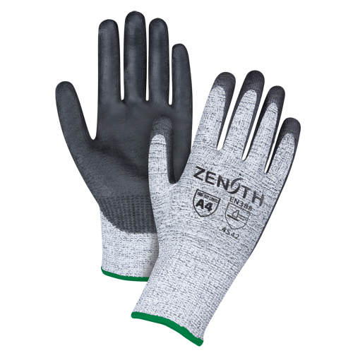 Gants &eacute;lastiques sans coutures r&eacute;sistants &agrave; la coupe, Taille Moyen/8, Calibre 13, Rev&ecirc;tement Polyur&eacute;thane, Enveloppe en PEHP, ANSI/ISEA 105 niveau 4/EN 388 niveau 5 Mukwa Safety Services