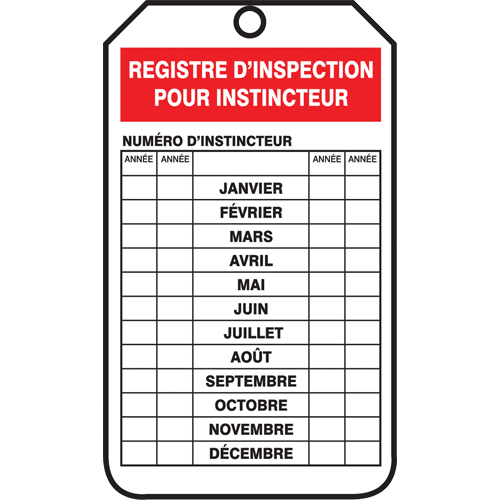 Safety Tags, Cardstock, 3-1/8" W x 5-7/8" H, French Mukwa Safety Services