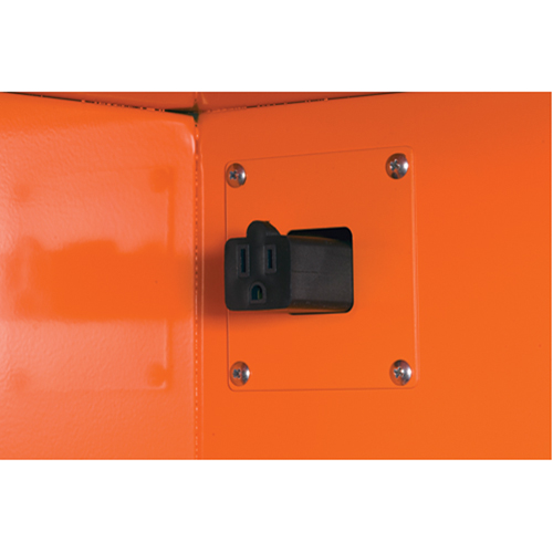 Emergency Preparedness Storage Cabinets, Steel, 4 Shelves, 65" H x 43" W x 18" D, Orange Mukwa Safety Services