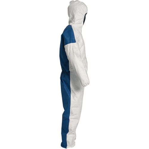 Hooded Coveralls, X-Large, Blue/White, Tyvek&reg; 400 D Mukwa Safety Services