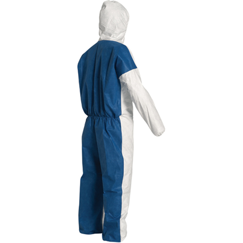 Hooded Coveralls, X-Large, Blue/White, Tyvek&reg; 400 D Mukwa Safety Services