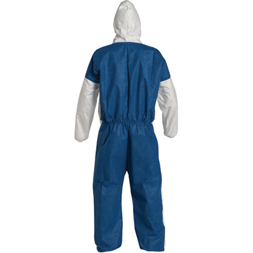 Hooded Coveralls, X-Large, Blue/White, Tyvek&reg; 400 D Mukwa Safety Services