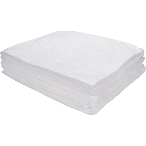 Premium Meltblown Sorbent Pads, Oil Only, 15" x 17", 8 gal. Absorbancy Mukwa Safety Services