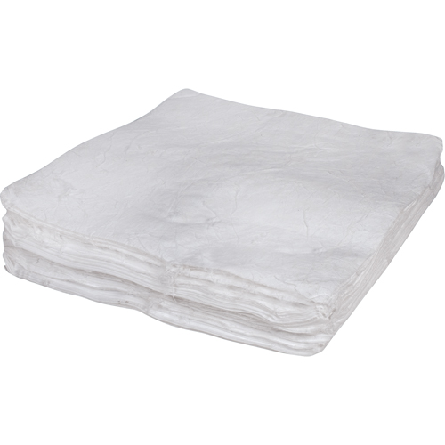 Premium Meltblown Sorbent Pads, Oil Only, 30" x 30", 50 gal. Absorbancy Mukwa Safety Services