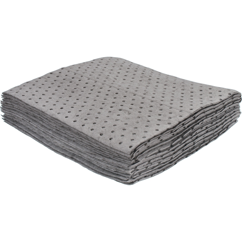 Feuilles absorbantes li&eacute;es de premi&egrave;re qualit&eacute;, Universel, 15" x 17", 8 gal. d'absorption Mukwa Safety Services