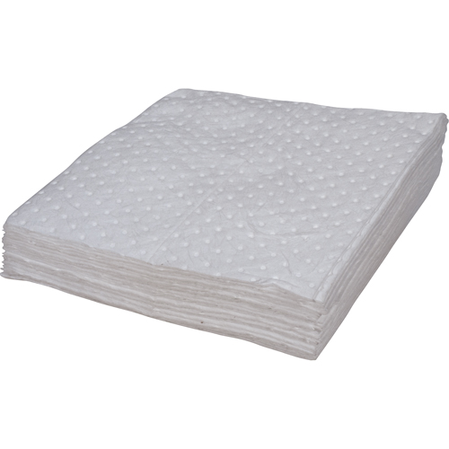 Premium Bonded Sorbent Pads, Oil Only, 15" x 17", 8 gal. Absorbancy Mukwa Safety Services