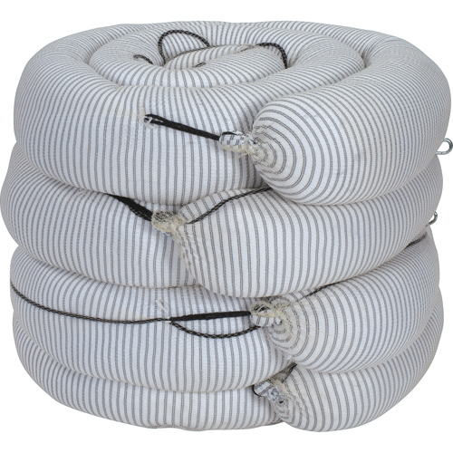 Premium Sorbent Boom, Universal, 10' L x 8" W, 70 gal. Absorbancy, 4 /Pack Mukwa Safety Services