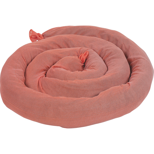 Remblais tubulaires absorbants, Mati&egrave;res dangereuses, Absorption 50 gal., 3" la x 8' lo, Pqt de 15 Mukwa Safety Services