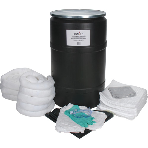Spill Kit, Oil Only, Drum, 55 US gal. Absorbancy Mukwa Safety Services