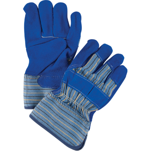 Gants d'ajusteur de premi&egrave;re qualit&eacute; avec coutures en Kevlar, Grand, Paume en Cuir de vache refendu, Doublure en Coton Mukwa Safety Services