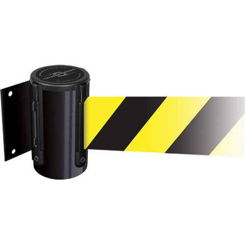 Unit&eacute;s murales Tensabarrier, Plastique, Fixation par vis, 13', Ruban Jaune Mukwa Safety Services
