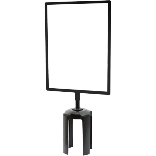 Tensabarrier&reg; Sign Frame with Adapter, Black Mukwa Safety Services