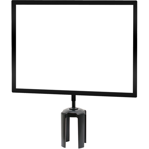 Tensabarrier&reg; Sign Frame with Adapter, Black Mukwa Safety Services