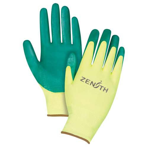 Gants de premi&egrave;re qualit&eacute; ZX-3, 9/Grand, R&ecirc;vetement Nitrile, Calibre 15, Enveloppe en Nylon Mukwa Safety Services