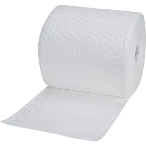 Industrial-Grade Fine Fibre Sorbent Rolls, Heavyweight, 150' L x 15" W, 35 Gal. Absorbancy Mukwa Safety Services