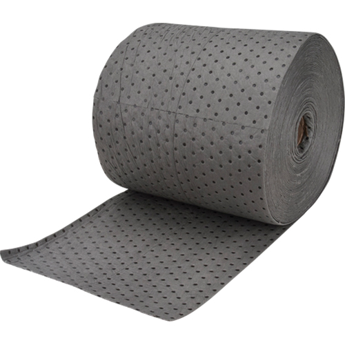 Rouleaux absorbants en fibres fines de calibre industriel, Lourd, 150' lo x 15" la, Absorption 35 gal. Mukwa Safety Services