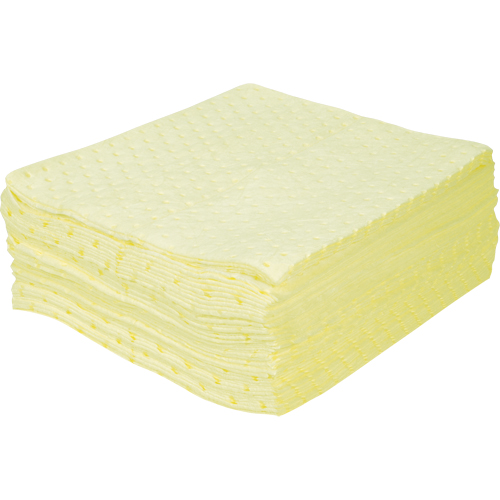 Feuilles absorbantes li&eacute;es de premi&egrave;re qualit&eacute;, Mati&egrave;res dangereuses, 15" x 17", 15 gal. d'absorption Mukwa Safety Services