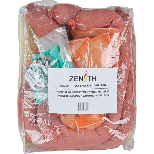 Trousse de lutte contre les d&eacute;versements de premi&egrave;re qualit&eacute; pour camion, Mati&egrave;res dangereuses, Sac, Absorbance de 10 gal. US Mukwa Safety Services