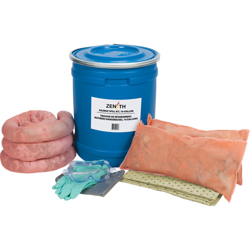 Trousse de lutte contre les d&eacute;versements de premi&egrave;re qualit&eacute; pour camion, Mati&egrave;res dangereuses, Baril, Absorbance de 10 gal. US Mukwa Safety Services