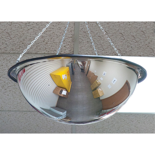 Miroir en d&ocirc;me 360°, D&ocirc;me complet, Dessus ouvert, Diam&egrave;tre 20" Mukwa Safety Services