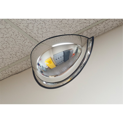 Miroir en d&ocirc;me 180°, Demi-d&ocirc;me, Dessus ouvert, Diam&egrave;tre 20" Mukwa Safety Services