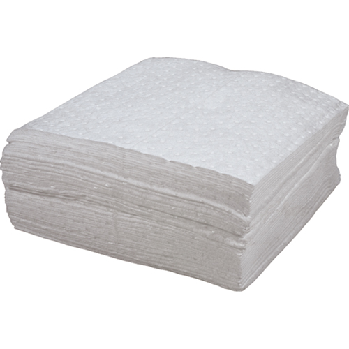 Premium Bonded Sorbent Pads, Oil Only, 15" x 18", 30 gal. Absorbancy Mukwa Safety Services