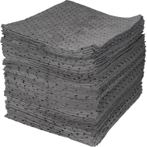 Premium Bonded Sorbent Pads, Universal, 15" x 18", 25 gal. Absorbancy Mukwa Safety Services