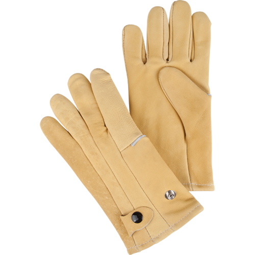 Driver's Style Gloves, Large, Grain Cowhide Palm, Fleece Inner Lining Mukwa Safety Services