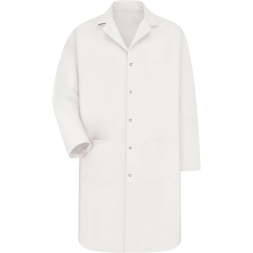 Lab Coat, Poly-Cotton, Small, White Mukwa Safety Services