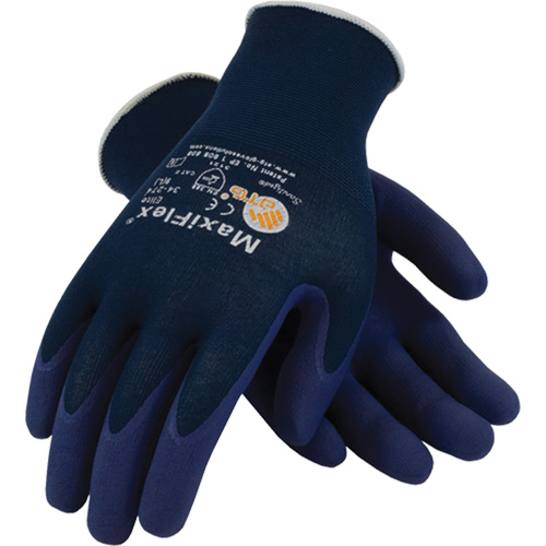 ATG MaxiFlex&reg; Elite 34-274 Gloves, 6/X-Small, Foam Nitrile Coating, 18 Gauge, Nylon Shell Mukwa Safety Services