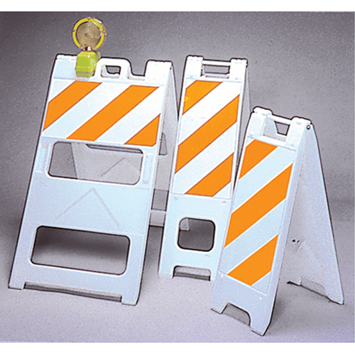 Barricades, Repliable, 13" lo x 45" h, Orange/Blanc Mukwa Safety Services