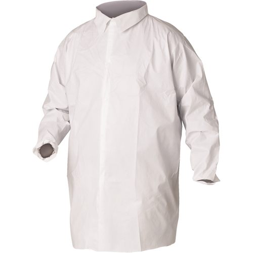 KleenGuard A20 Lab Coats, SMS, White, Large Mukwa Safety Services