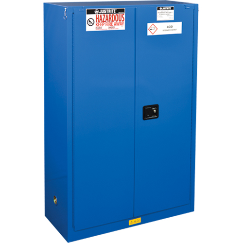 Armoires doubl&eacute;es pour rangement de mati&egrave;res dangereuses Chem-Cor, 45 gal., 43" x 65" x 18" Mukwa Safety Services